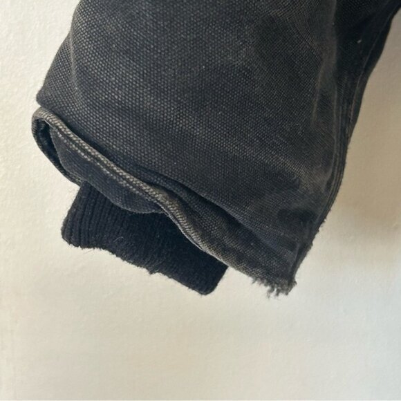 Vintage Carhartt Black Canvas Quilted Corduroy Collar Chore Work Jacket Size 48 - Picture 12 of 12